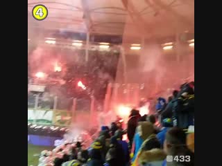 throwing flares at the other teams fans whatcouldgowrong